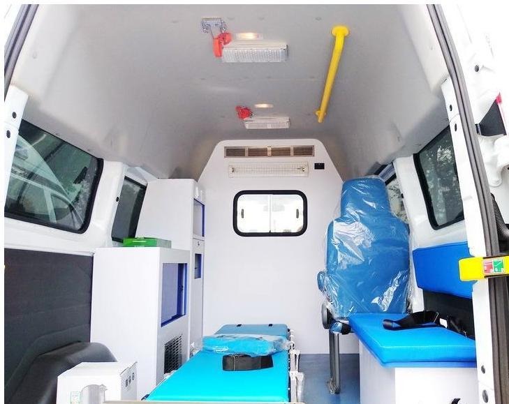 Foton High-roof Transport Ambulance — Configuration reference from the proposal; photographs may illustrate a reference vehicle