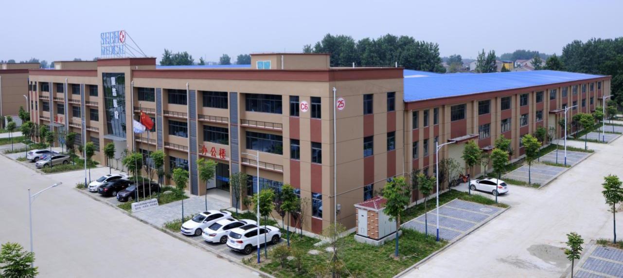 Elevated wide view of the SEEHO facility and grounds in Hubei